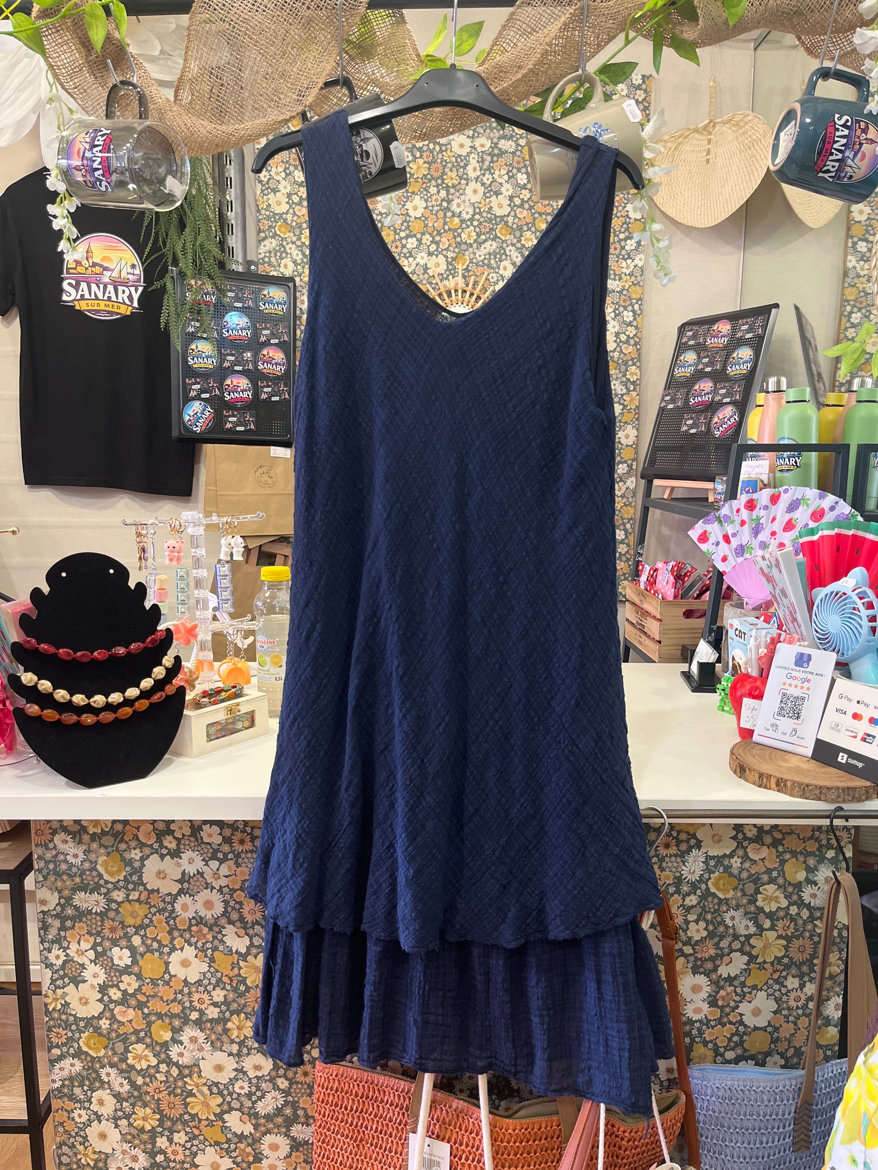 Robe en coton doublée