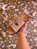 Mule crochet beige