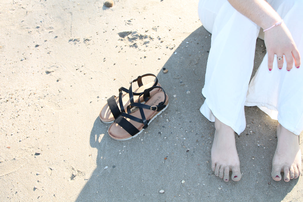 Sandale Riviera à brides noires