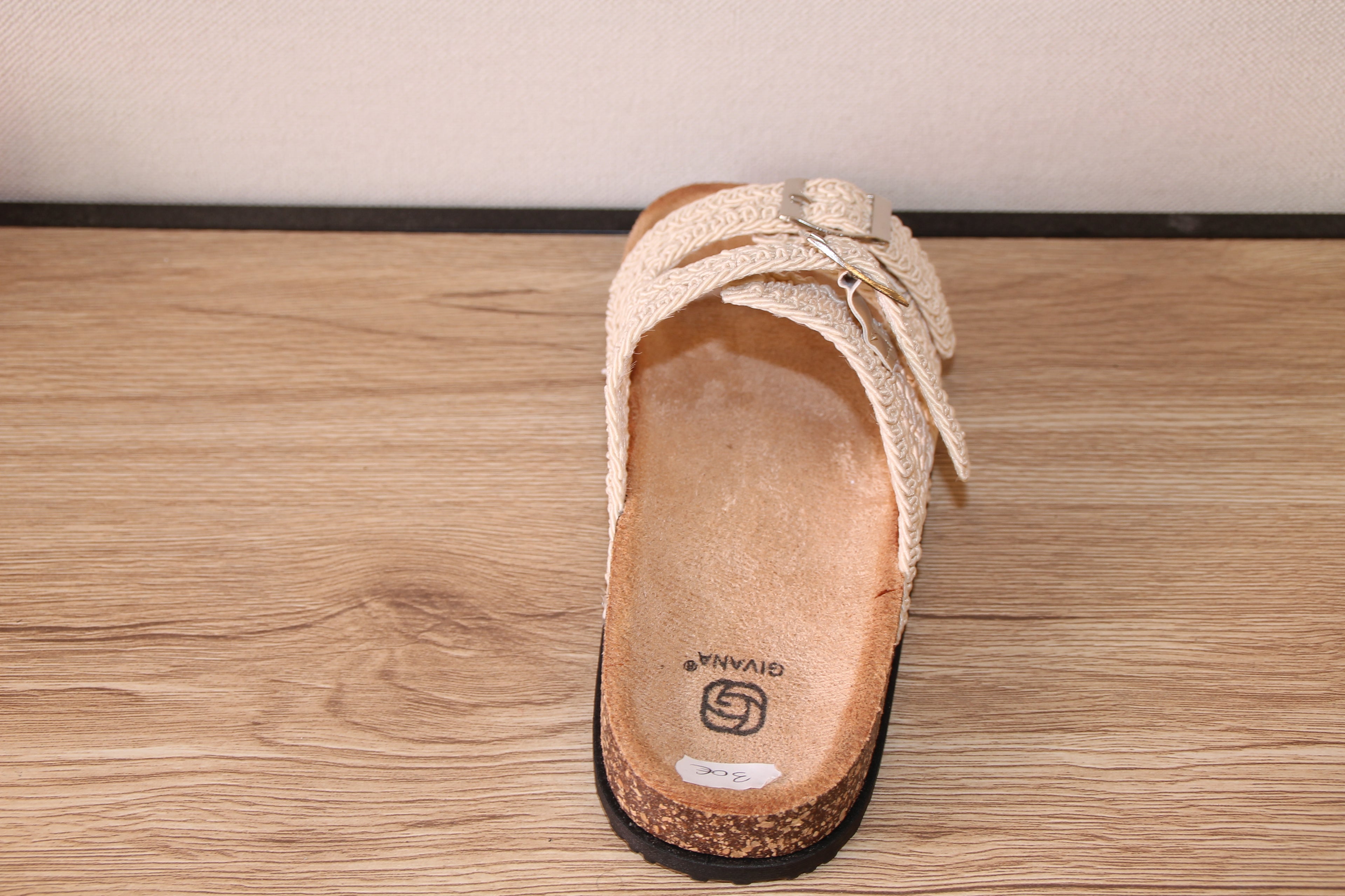 Mule crochet beige